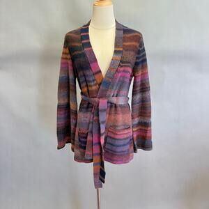 Trina Turk Wine Country Bosworth Self-Tie Wool-Blend Sweater Size